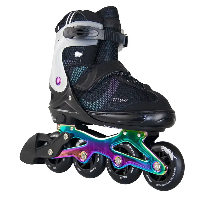 Story Motion Adjustable Inline Skates Black/Neochrome