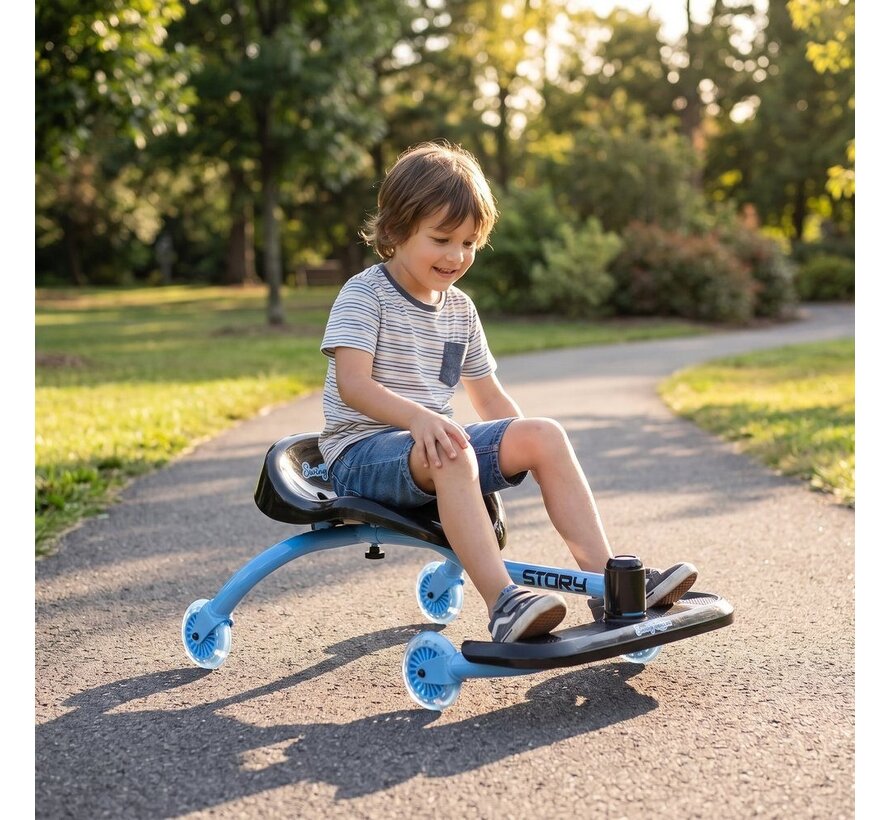 Story Swing Roller Shuffle Car Black/Blue 79 cm