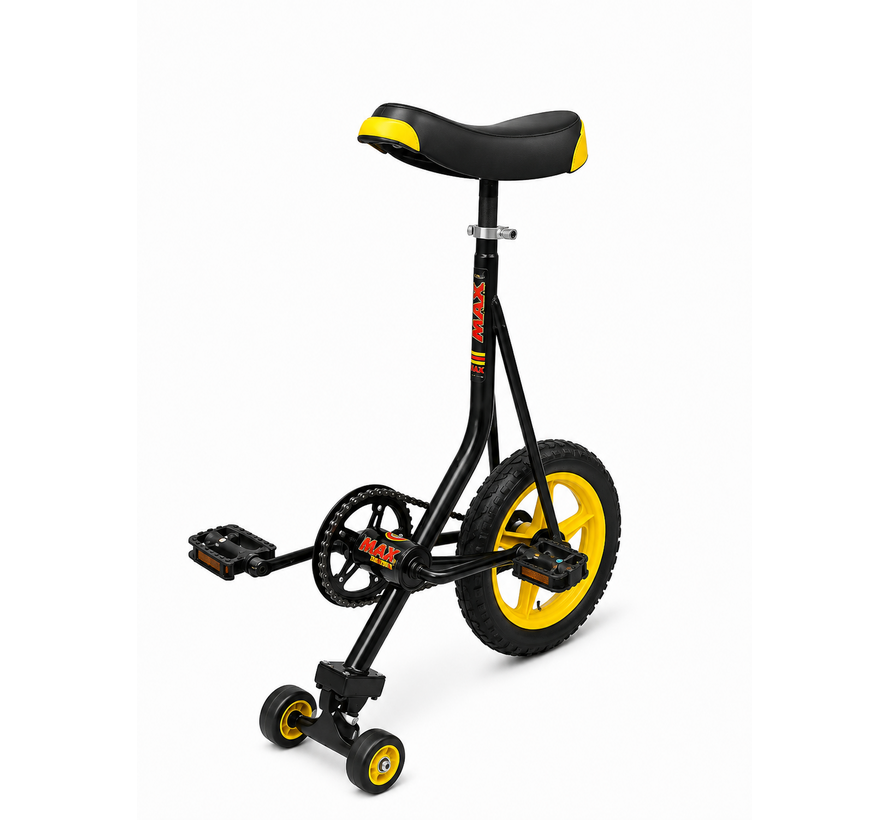 MAX Skatebike Noir-Jaune - Carving, équilibre & tricks