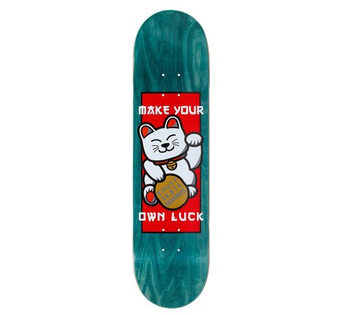 Enuff Enuff Designer Skateboard Deck Lucky Cat Green 7-Ply Maple Deck met Kleurrijke Graphic