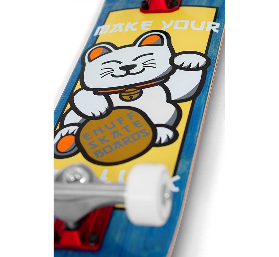 Enuff Lucky Cat Mini Compleet Skateboard Blue 7.25"