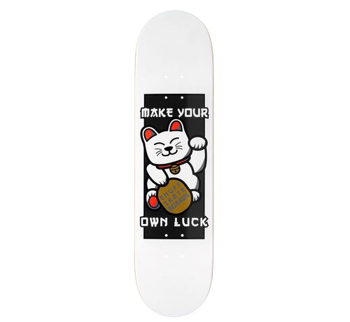 Enuff Enuff Designer Skateboard Deck Lucky Cat White 7-Ply Maple Deck met Kleurrijke Graphic