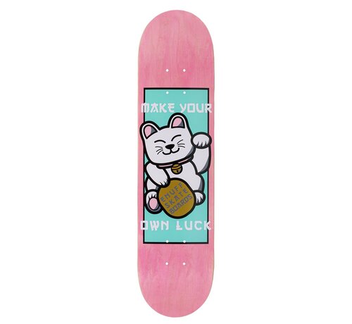 Enuff Enuff Designer Skateboard Deck Lucky Cat Pink 7-Ply Maple Deck met Kleurrijke Graphic