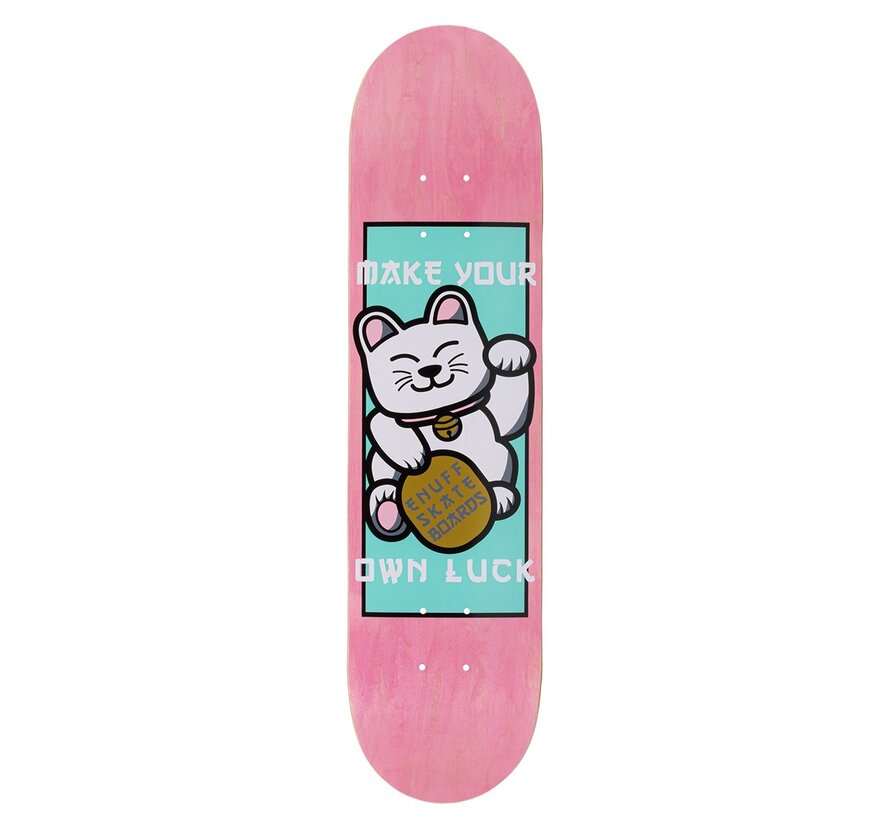 Deskorolka Enuff Designer Lucky Cat Pink 7-warstwowa z klonu z kolorową grafiką