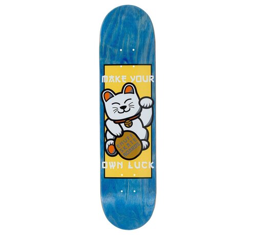 Enuff Planche de skateboard Enuff Designer Lucky Cat bleue, 7 plis en érable avec graphisme coloré
