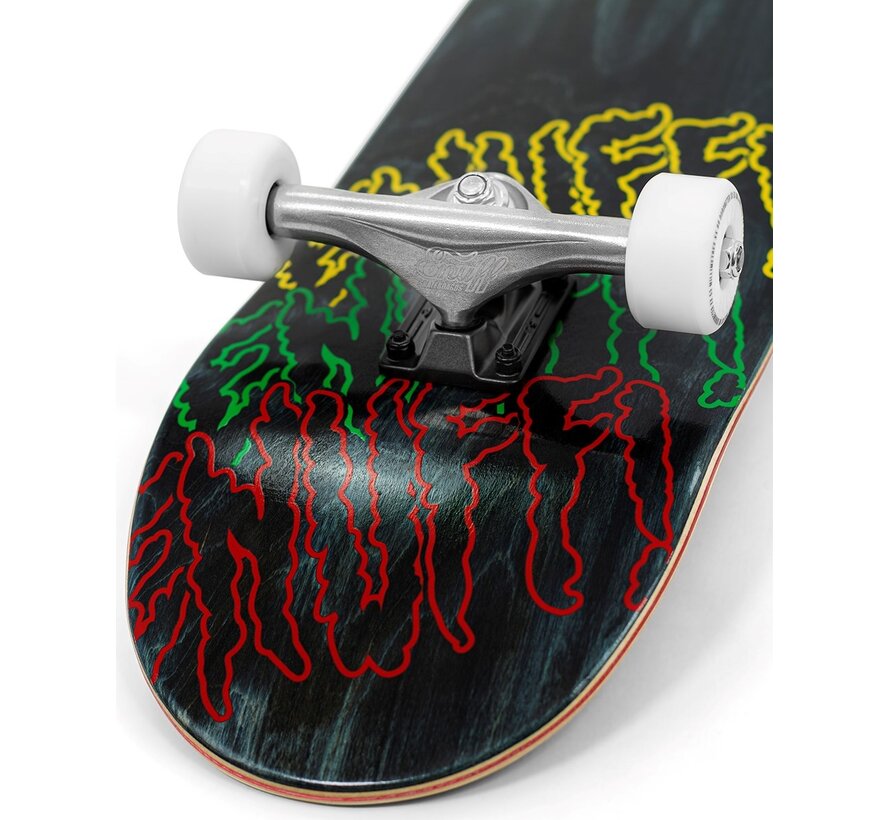 Enuff Three Tier Reloaded Skateboard Black 8.0" Complete Skateboard voor Street, Tricks en Skatepark