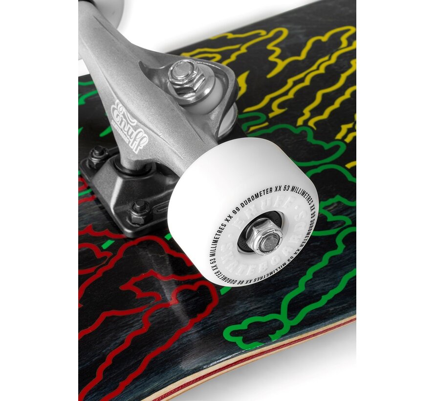 Enuff Three Tier Reloaded Skateboard Black 8.0" Complete Skateboard voor Street, Tricks en Skatepark