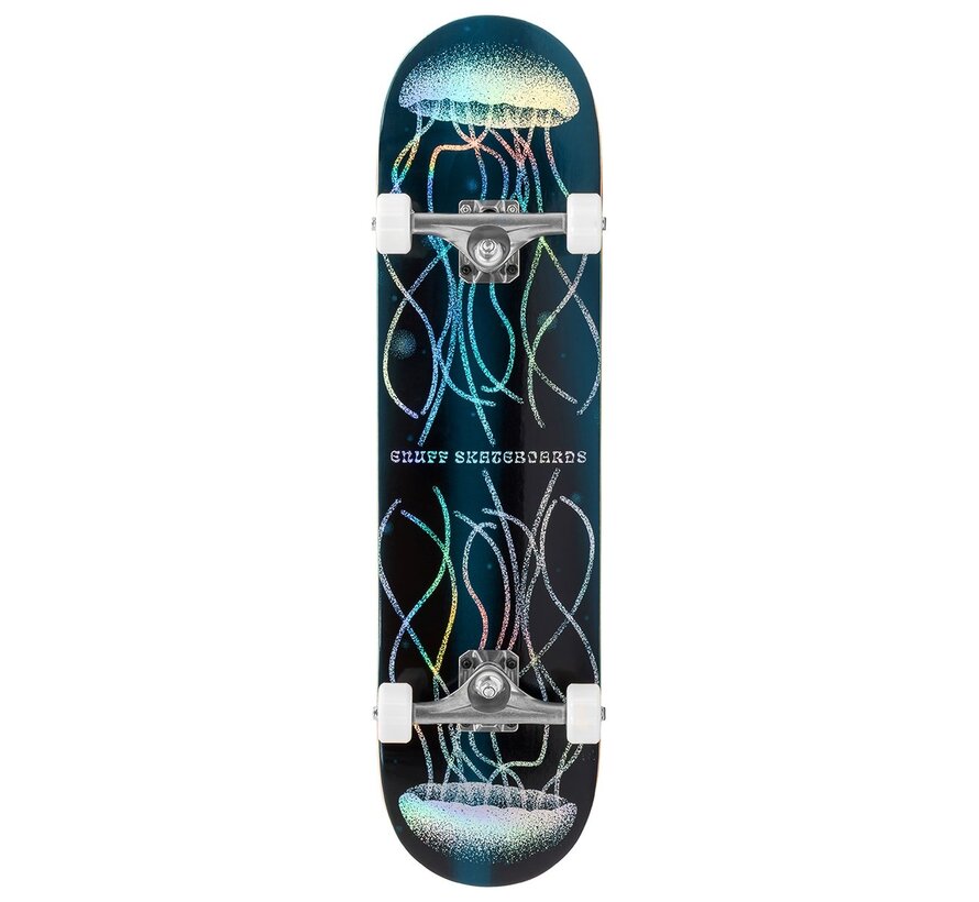 Skateboard complet Enuff Abyss Hologram Jellyfish 8.0" avec graphisme holographique pour le street et le skatepark