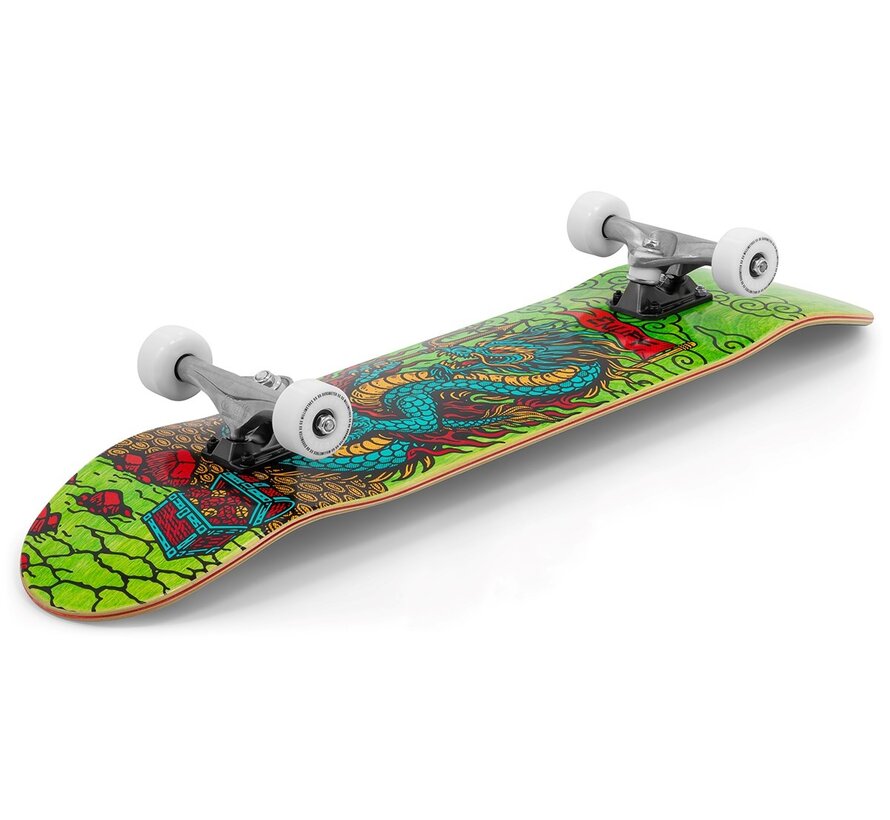 Skateboard complet Enuff Yokai Dragon 8,25" avec motif dragon japonais, idéal pour le street et le skatepark