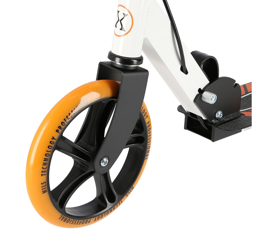 Monopattino Nils Extreme HM0107 bianco arancione | Modello pieghevole in alluminio