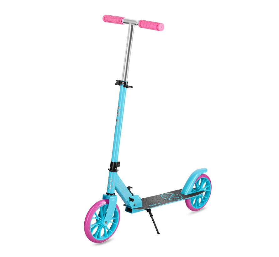 Monopattino pieghevole Nils Extreme HM1302 nero e blu | Ruote grandi da 200 mm e manubrio regolabile