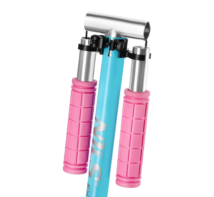 Nils Extreme HM1302 Zwart Blauw Vouwstep | Grote 200 mm Wielen & Verstelbaar Handvat