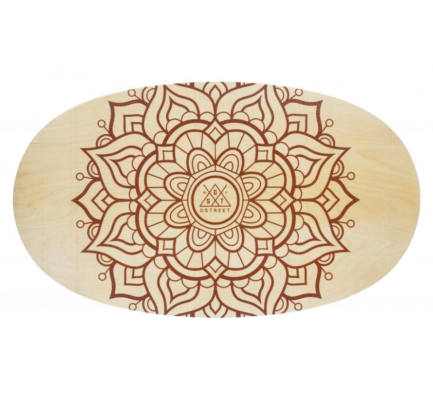 D-Street Balance Board Mandala Original 30” with Roller – Balance Trainer for Skateboarding, Surfing and Snowboarding