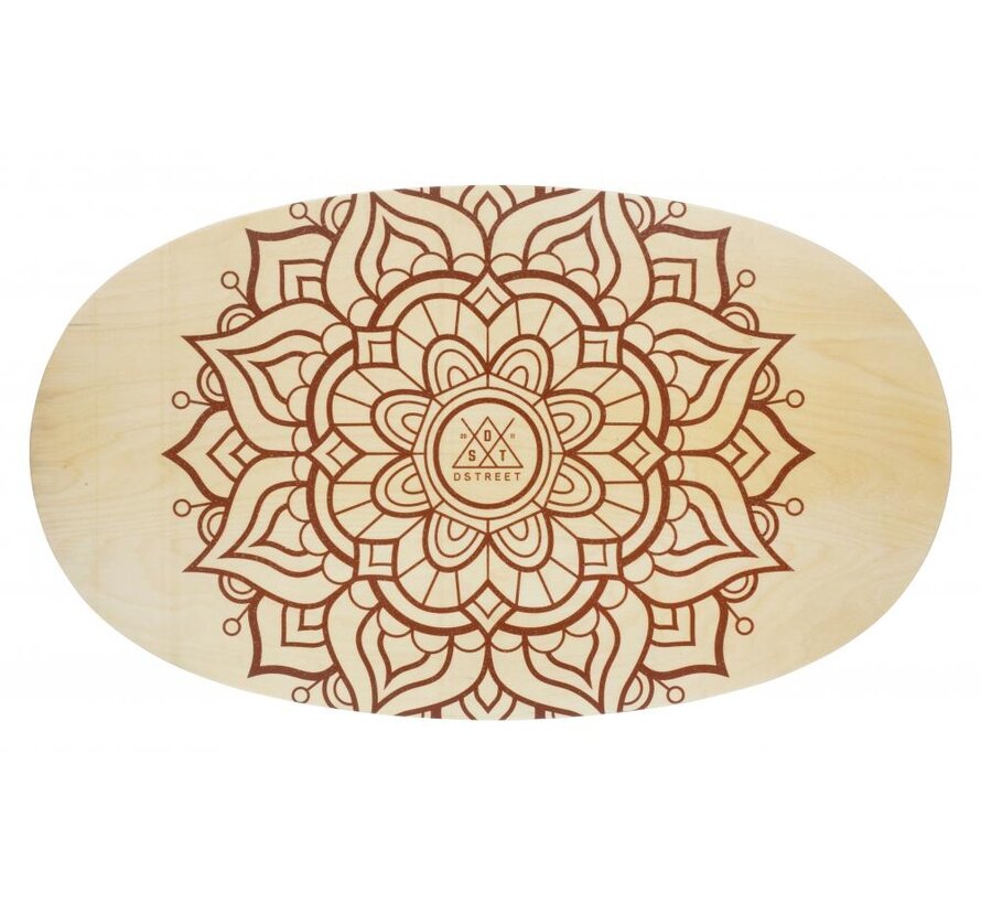 Planche d'équilibre D-Street Mandala Original 30" avec rouleau – Entraîneur d'équilibre pour le skateboard, le surf et le snowboard