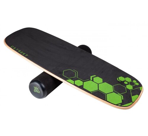 D Street D-Street Balance Board esagonale multiuso da 32” con rulli – Attrezzo per l'allenamento dell'equilibrio per skateboard, surf e fitness
