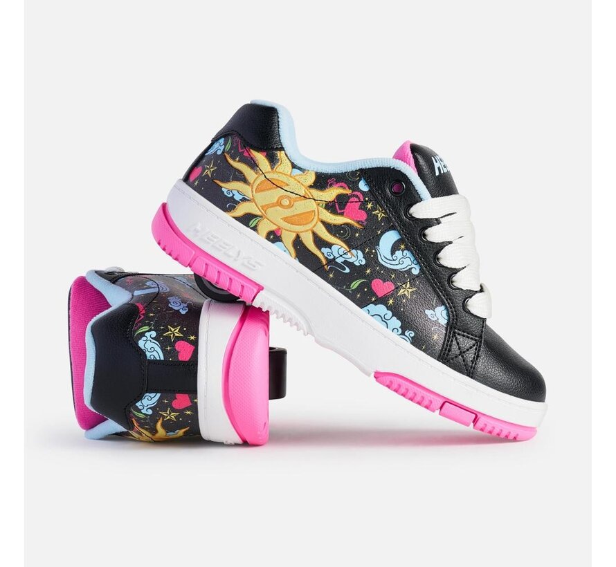 Heelys Kolect Prints Glow Black / Blue / Neon Pink – Rolschoenen met Glow in the Dark Details en ABEC-5 Lagers