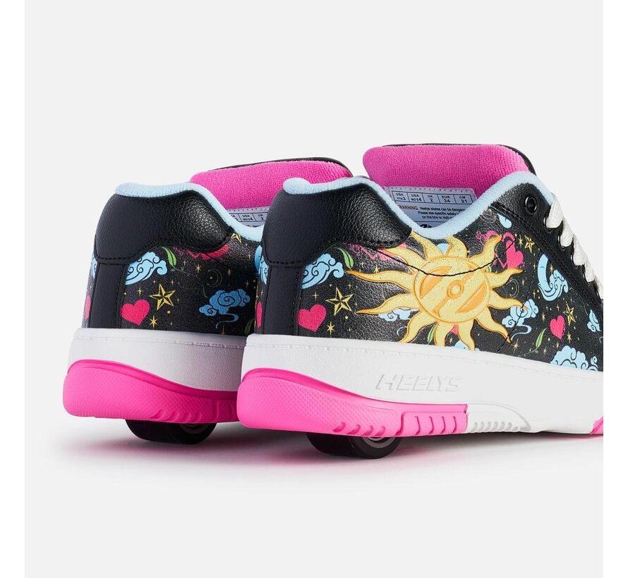 Heelys Kolect Prints Glow Black / Blue / Neon Pink – Rolschoenen met Glow in the Dark Details en ABEC-5 Lagers