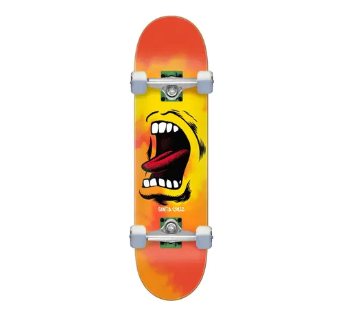 Santa Cruz Santa Cruz Big Mouth Flame Full 8.0" Complete Skateboard Orange met Krux Trucks en Slime Balls Wielen