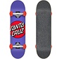 Monopatín completo Santa Cruz Spotlight Dot Mini morado de 7,75" con ejes Krux. Monopatín compacto para calle y skatepark.