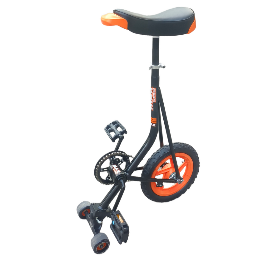 MAX Skatebike Czarno-Pomarańczowy - Carving, równowaga i triki