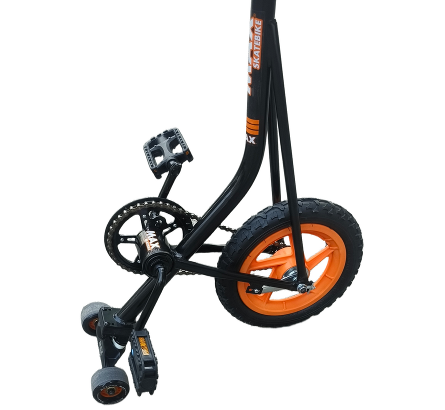 MAX Skatebike Czarno-Pomarańczowy - Carving, równowaga i triki