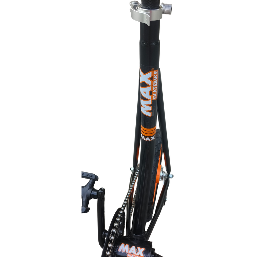 MAX Skatebike Noir-Orange - Carving, équilibre & tricks