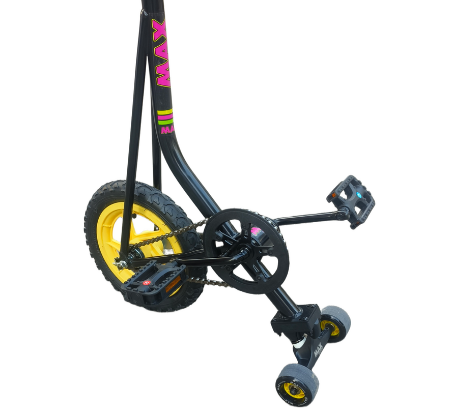 MAX Skatebike Zwart-Geel - Carven, balans & tricks