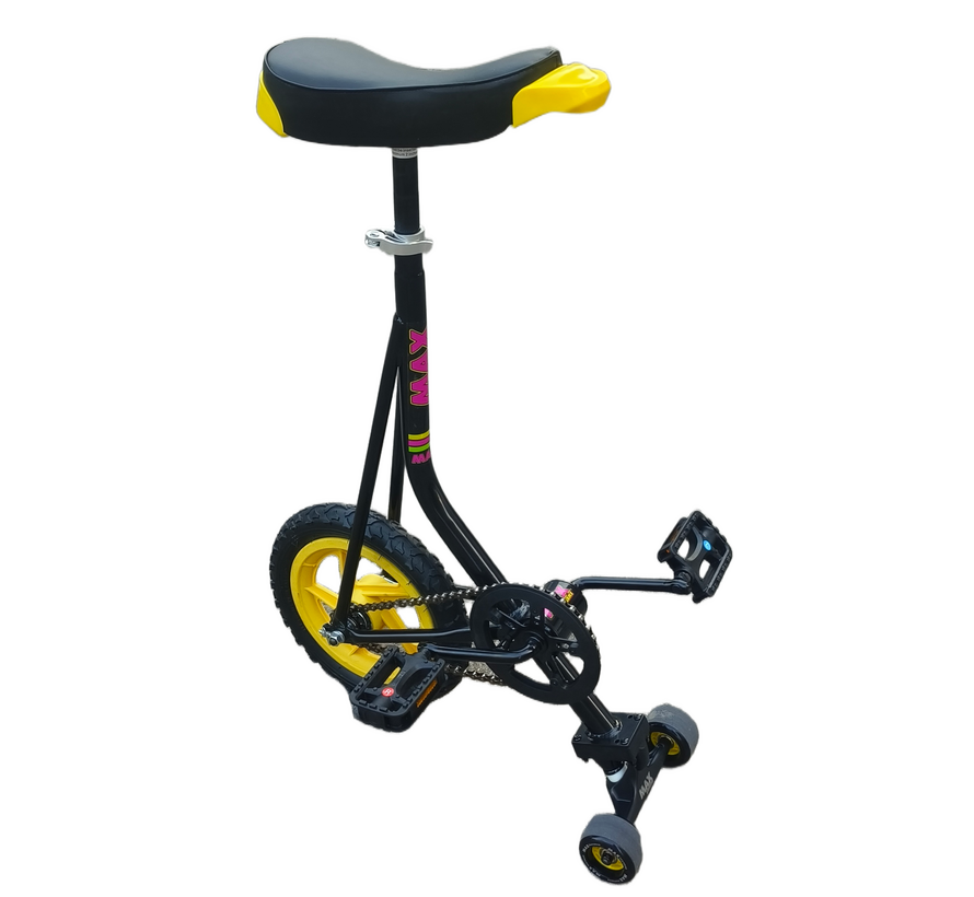 MAX Skatebike Black-Yellow - Carving, balance & tricks
