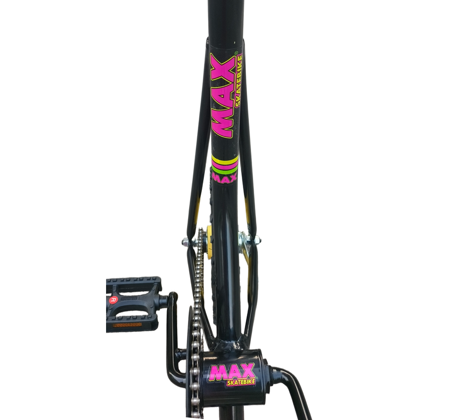 MAX Skatebike Noir-Jaune - Carving, équilibre & tricks