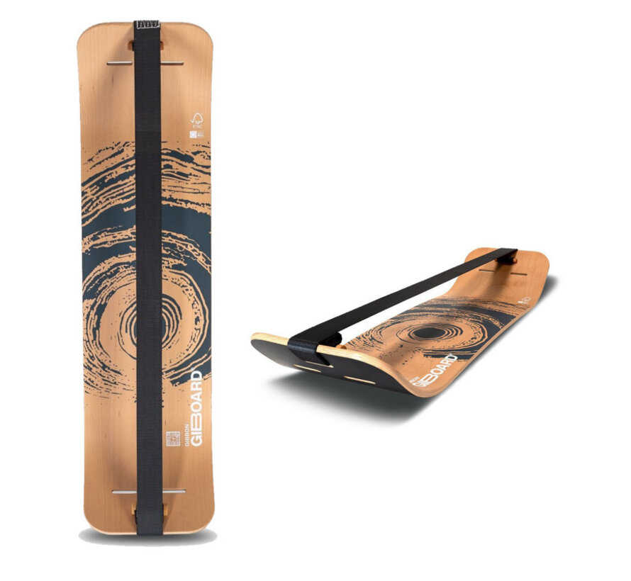 Gibbon Giboard Active Black – Tavola Slackline Compatta per Equilibrio e Trick