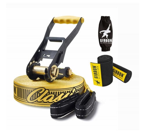 Gibbon Gibbon Classic Line Treewear Set 25 m – Slackline da 5 cm con Protezione Alberi