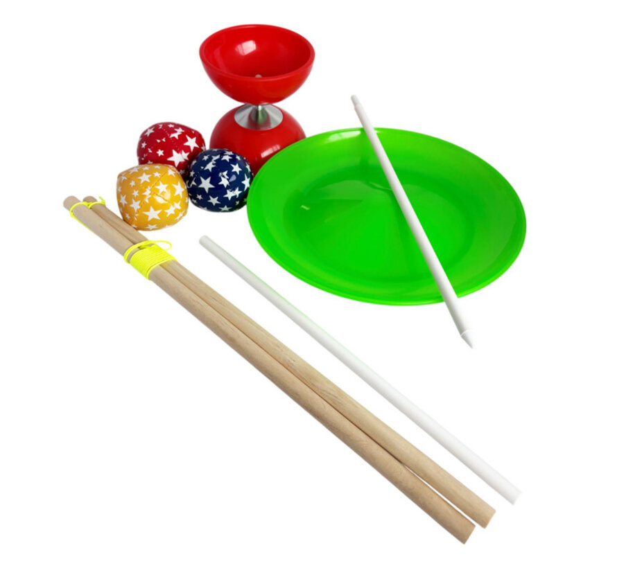 Acrobat Junior Jongleerset – Diabolo, Jongleerbord en 3 Jongleerballen