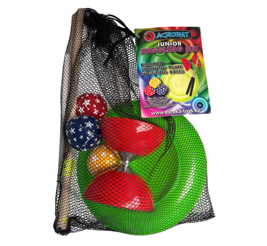 Acrobat Junior Jongleerset – Diabolo, Jongleerbord en 3 Jongleerballen