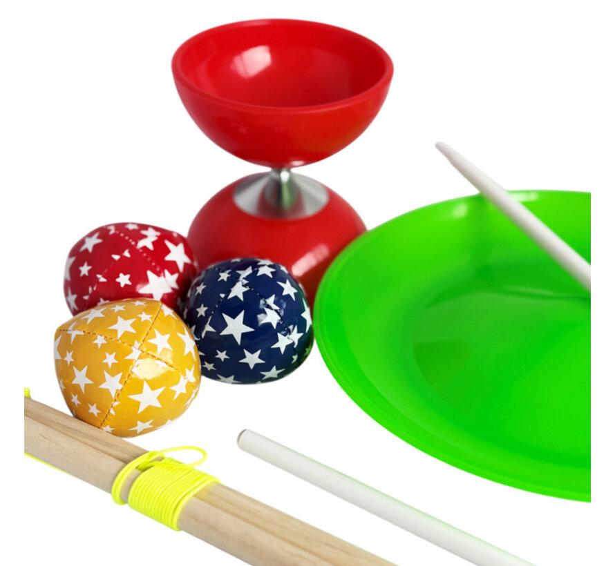 Acrobat Junior Jongleerset – Diabolo, Jongleerbord en 3 Jongleerballen
