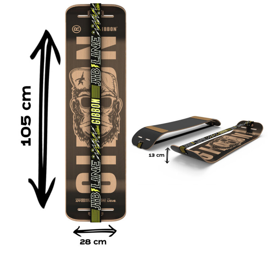 Gibbon Giboard Caesar Jib – Tavola Slackline Compatta per Equilibrio e Trick