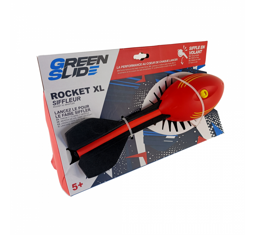 Greenslide Rocket Siffleur Grand – Pfeifende Schaumstoff-Wurfrakete von 33 cm