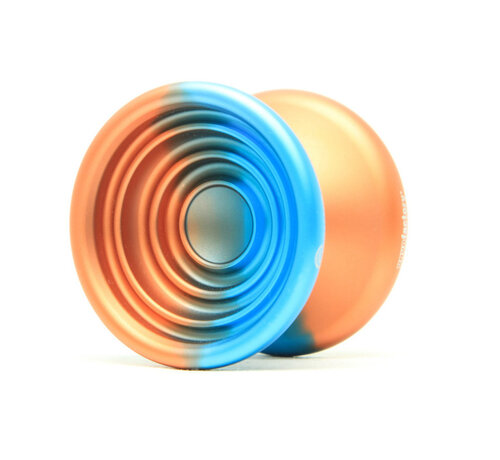 Yoyo Factory Yoyo Factory Bullseye Orange Teal Fade – Unresponsive Aluminium Jojo voor Fingerspins