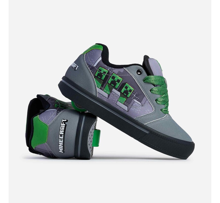 Heelys Pro 25 Prints x Minecraft Gray/Green/Black – Zapatillas Heelys con ruedas