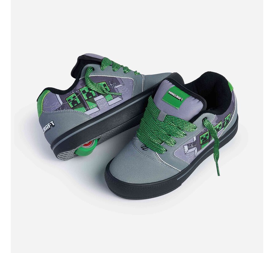 Heelys Pro 25 Prints x Minecraft Gray/Green/Black – Zapatillas Heelys con ruedas