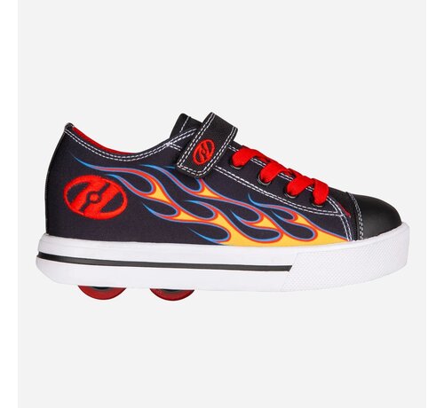 Heelys Heelys X2 Snazzy Black/Yellow/Red Flame – Zapatillas Heelys con ruedas