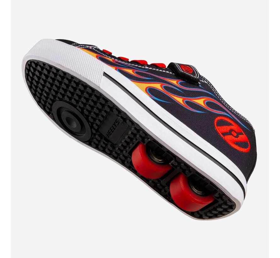 Heelys X2 Snazzy Black/Yellow/Red Flame – Scarpe Heelys con ruote