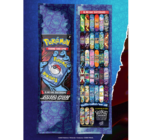 Santa Cruz Bolsa sorpresa de tabla de skate Santa Cruz x Pokémon – Tabla misteriosa de edición limitada con gráfico exclusivo de Pokémon