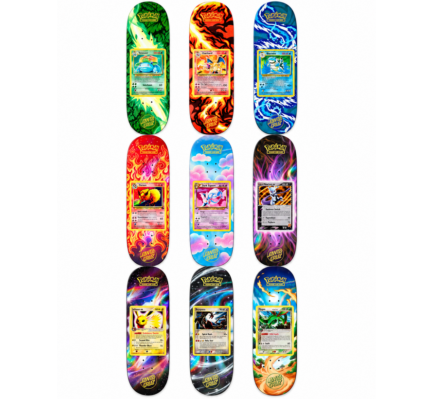 Santa Cruz x Pokémon Skateboard Deck Blind Bag – Limited Edition Mystery Deck met Exclusieve Pokémon Graphic