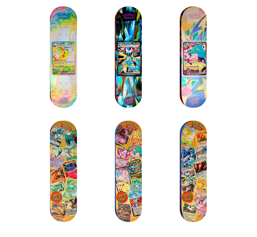 Bolsa sorpresa de tabla de skate Santa Cruz x Pokémon – Tabla misteriosa de edición limitada con gráfico exclusivo de Pokémon