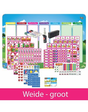 Kinderplanborden Planpakket Weide - groot (meisje)