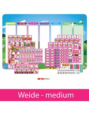 Kinderplanborden Planpakket Weide - medium (meisje)