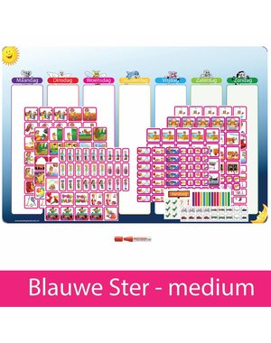 Kinderplanborden Planpakket Blauwe Ster - medium (meisje)