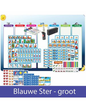 Kinderplanborden Planpakket Blauwe Ster - groot (jongen)