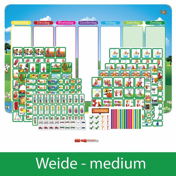 Kinderplanborden Planpakket Weide - medium (jongen)