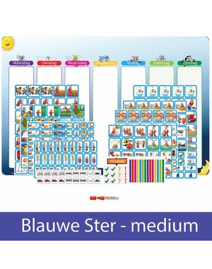 Kinderplanborden Planpakket Blauwe Ster - medium (jongen)